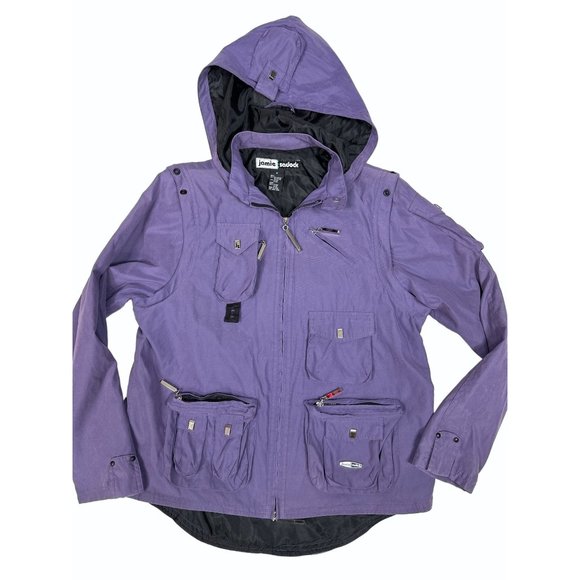 jamie sadock Jackets & Blazers - Jamie Sadock womens Small Purple Purple Full Zip Golf Convertible Vest Jacket